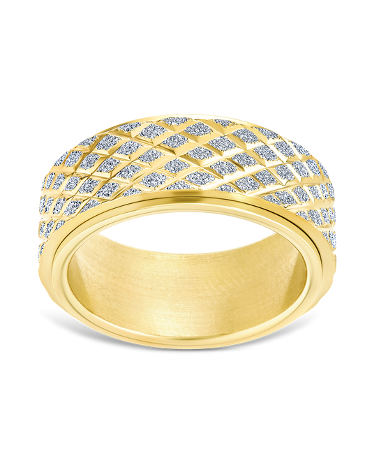 Zuri CZ Textured Spinner Ring
