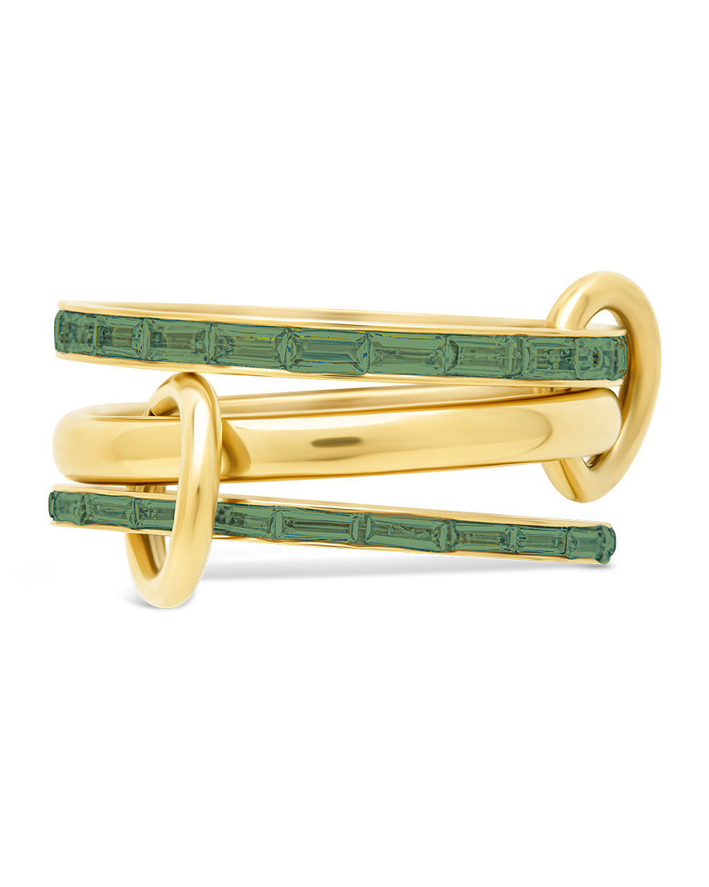 Ellis CZ Linked Stacking Ring Set