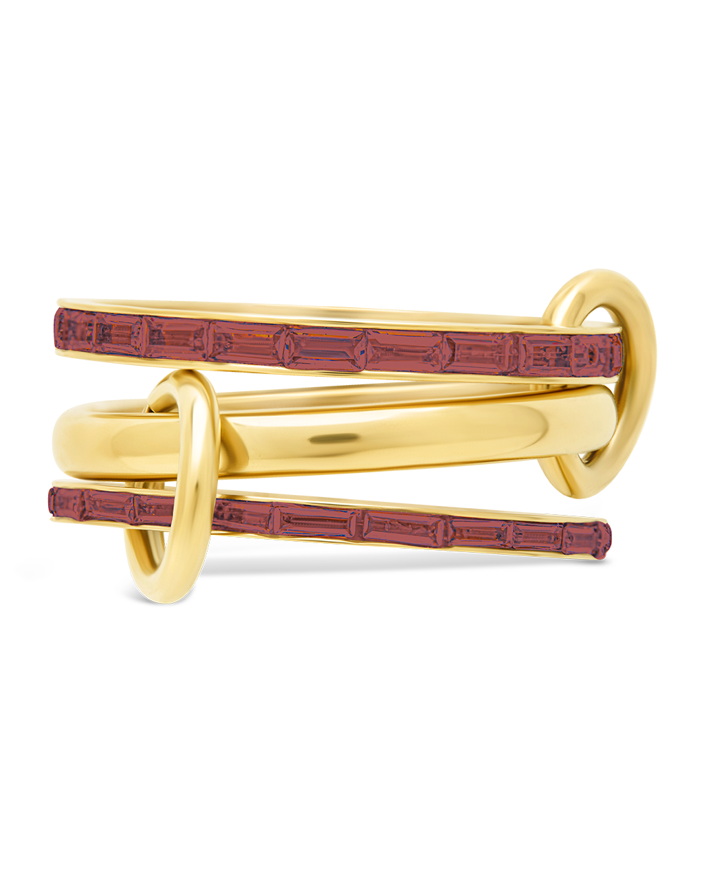 Ellis CZ Linked Stacking Ring Set