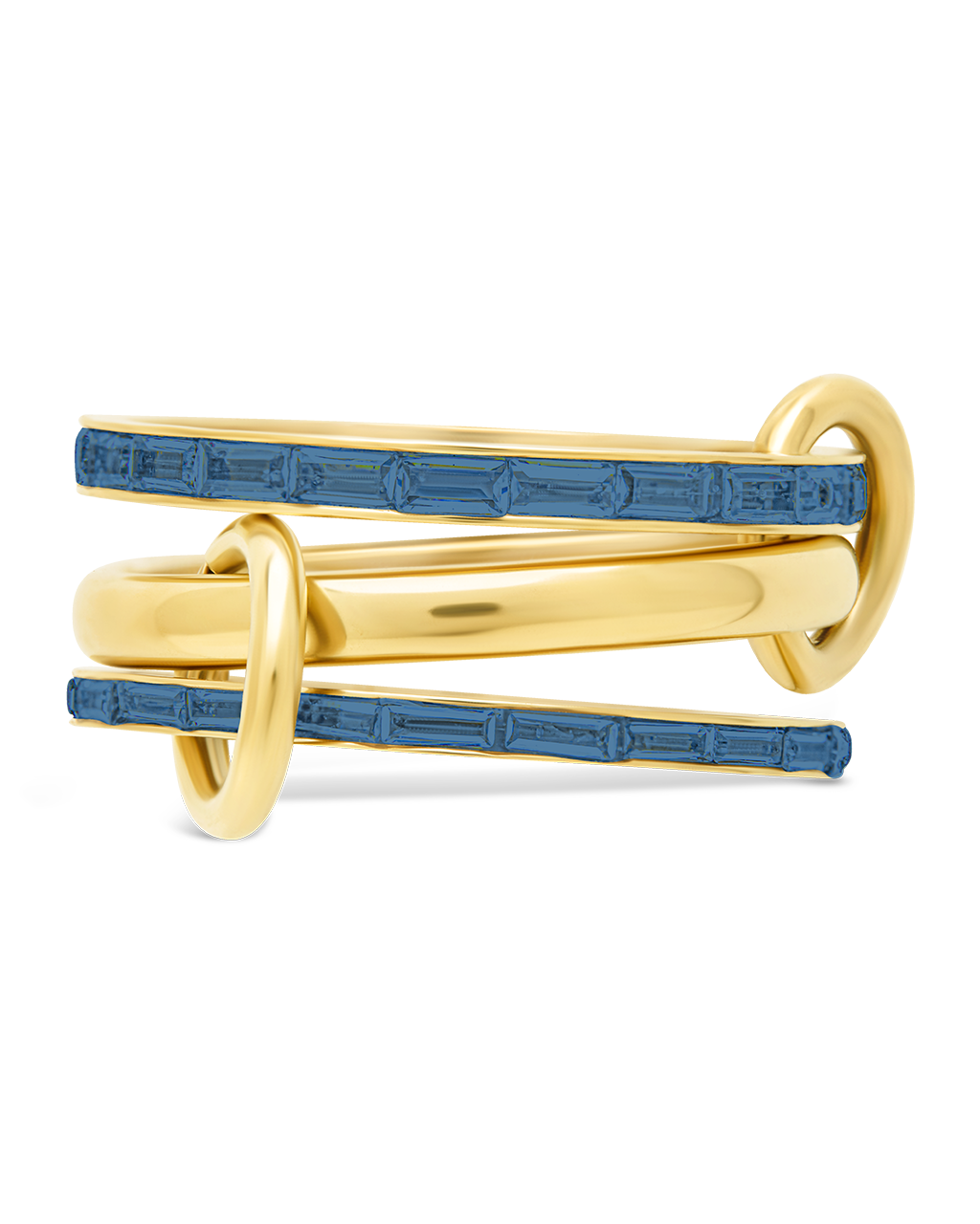 Ellis CZ Linked Stacking Ring Set