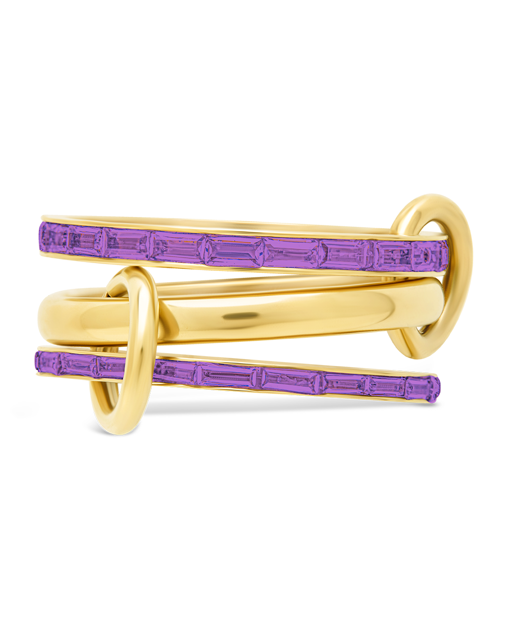 Ellis CZ Linked Stacking Ring Set