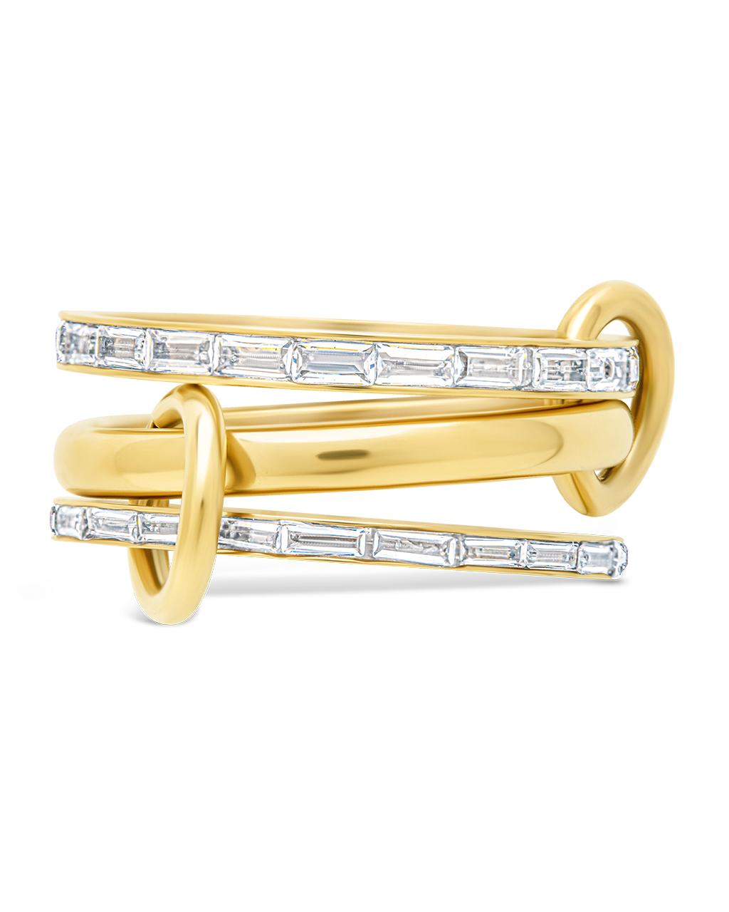 Ellis CZ Linked Stacking Ring Set