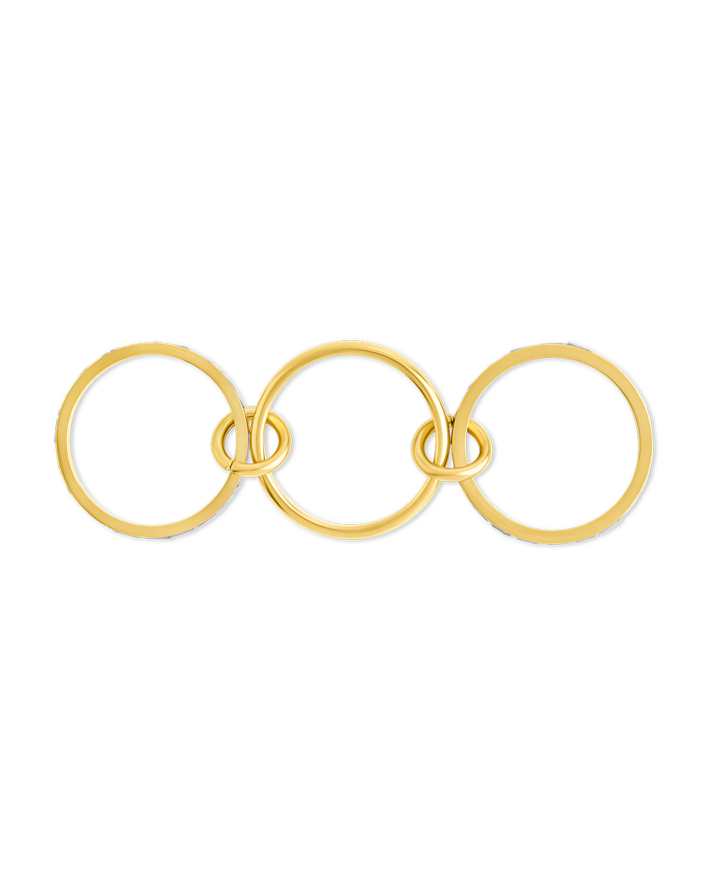 Ellis CZ Linked Stacking Ring Set