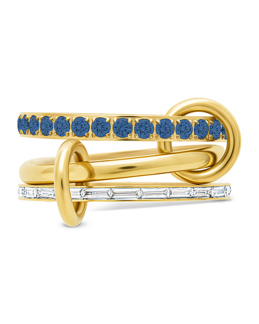 Thea CZ Linked Stacking Ring Set