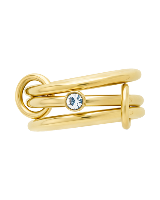 Nara CZ Linked Stacking Ring Set