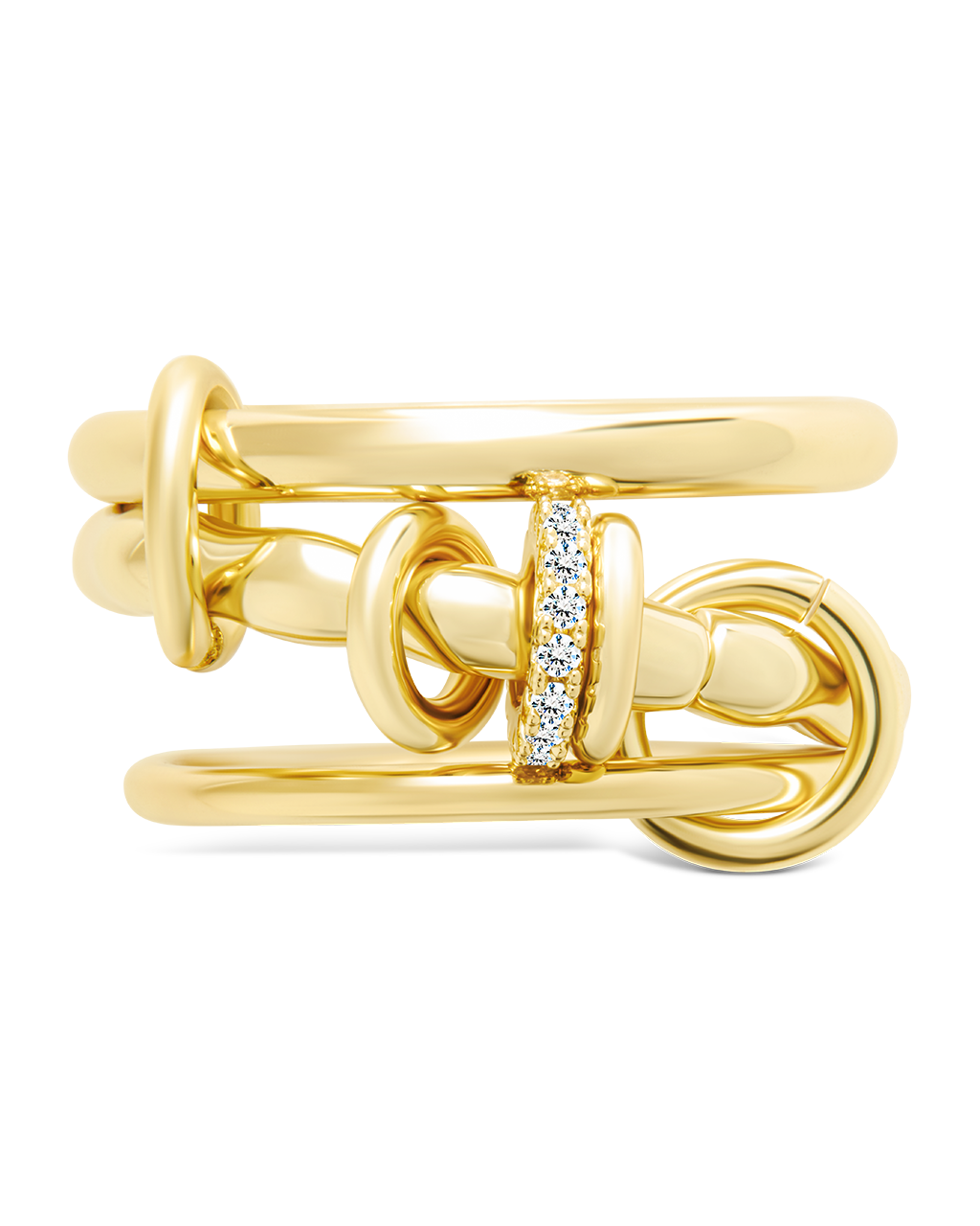 Giovanna CZ Linked Stacking Ring Set