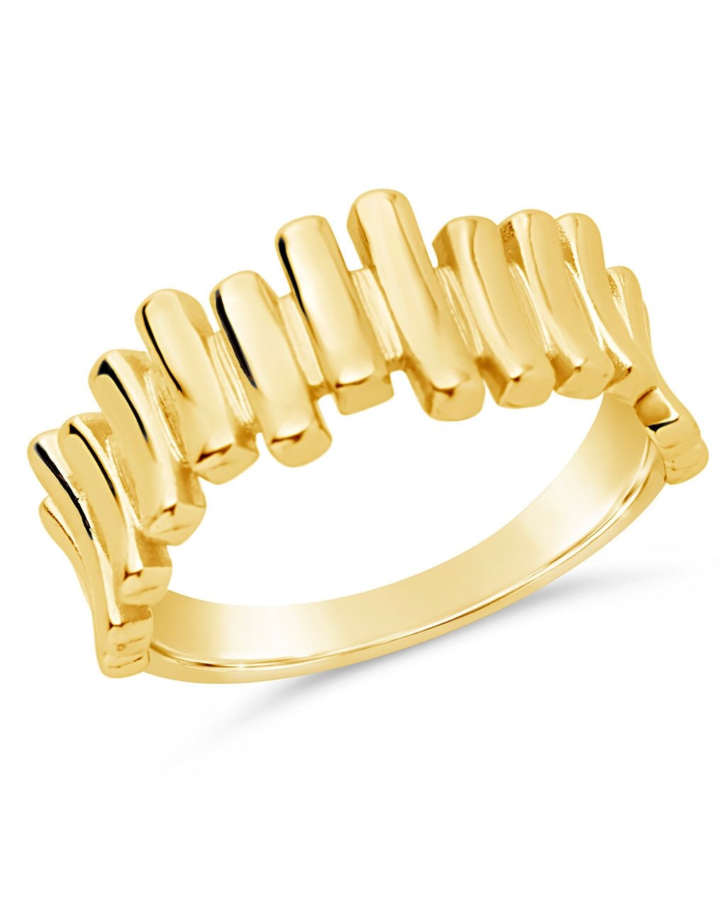 Joss Staggered Band Ring - Sterling Forever
