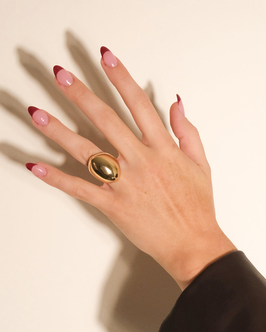 Girl Wearing Solara Polished Dome Ring