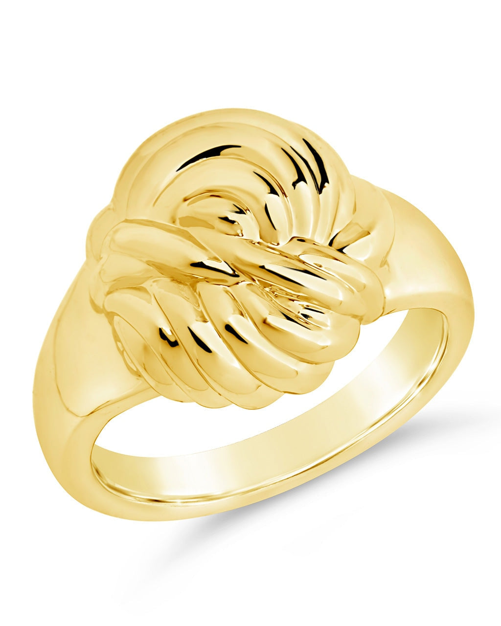 Brioche Twist Ring Ring Sterling Forever Gold 6 