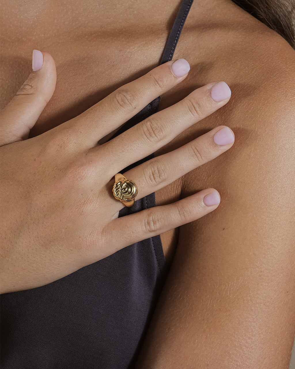 Woman Wearing Brioche Twist Ring
