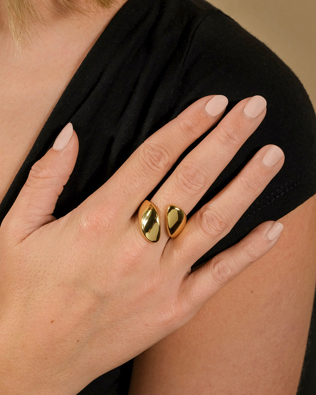 Neri Polished Statement Open Ring