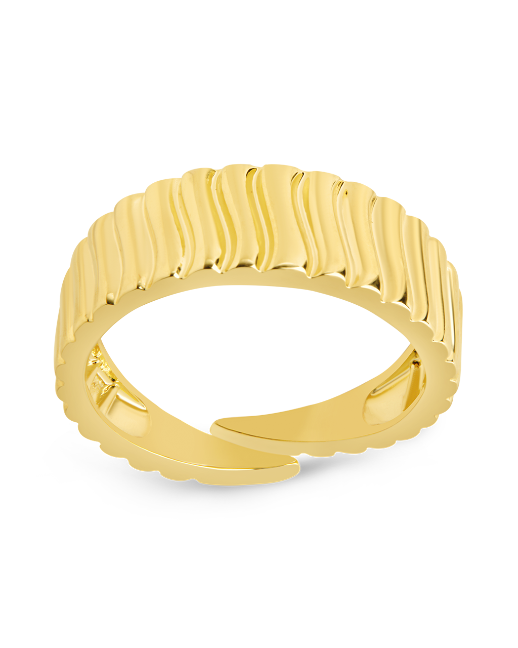 Luna Textured Row Ring