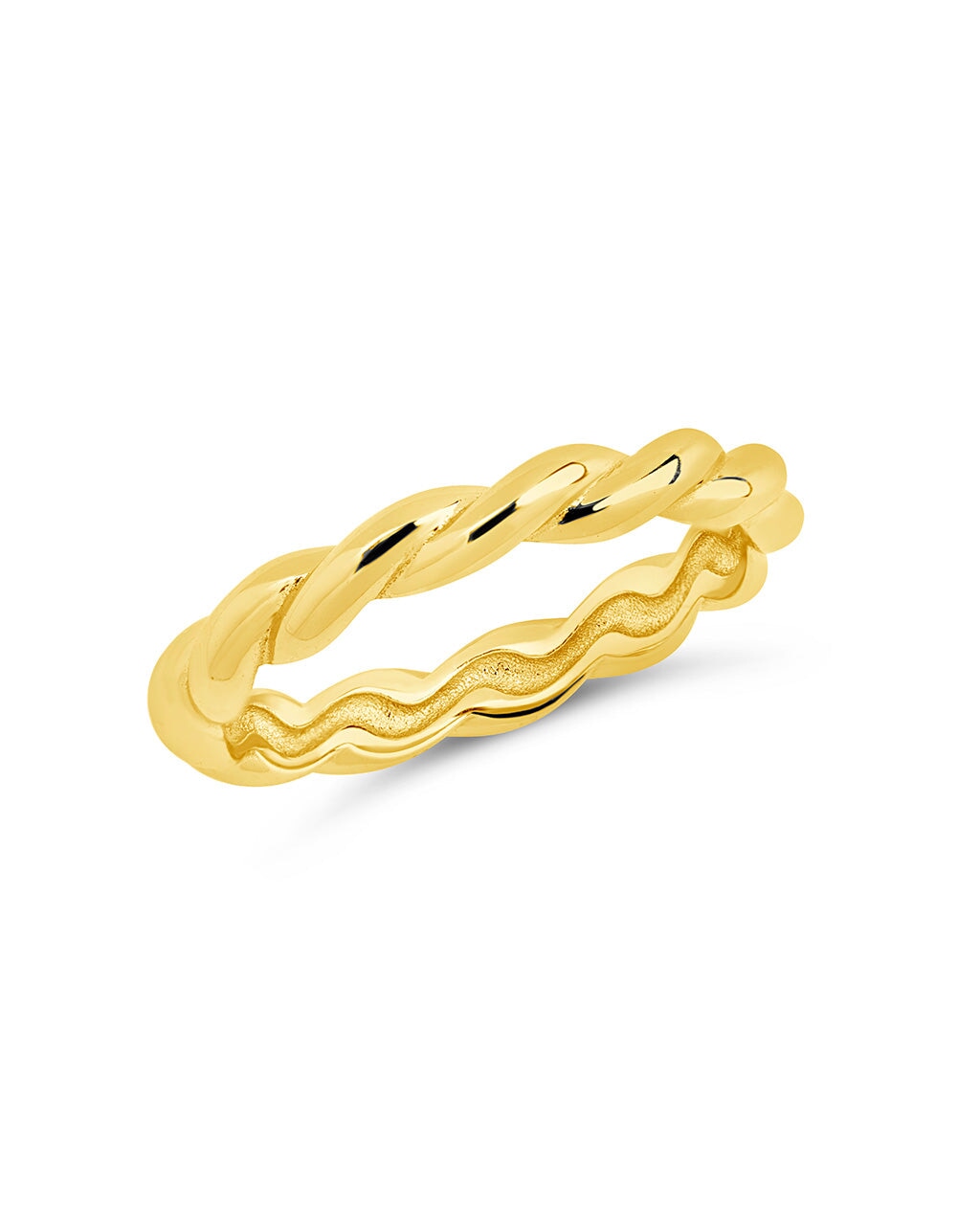 Nixie Twist Band Ring Ring Sterling Forever Gold 7 
