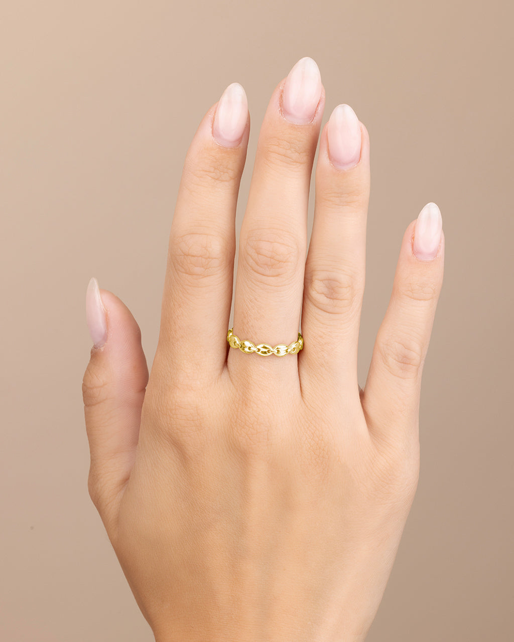 Sterling Silver Janie Anchor Chain Ring