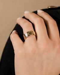 Sterling Silver Audrey Quilted Textured Ring - Sterling Forever