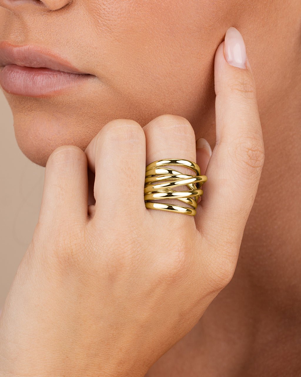 Sterling Silver Rebecca Layered Stacking Ring - Sterling Forever