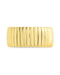 Sterling Silver Robyn Ribbed Band Ring - Sterling Forever