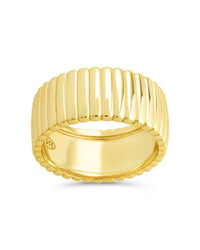 Sterling Silver Robyn Ribbed Band Ring - Sterling Forever