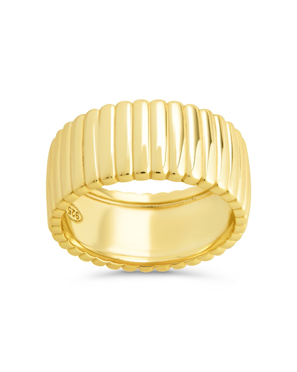 Sterling Silver Robyn Ribbed Band Ring - Sterling Forever