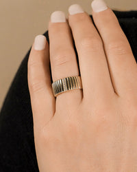 Sterling Silver Robyn Ribbed Band Ring - Sterling Forever