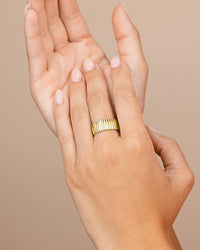 Sterling Silver Robyn Ribbed Band Ring - Sterling Forever