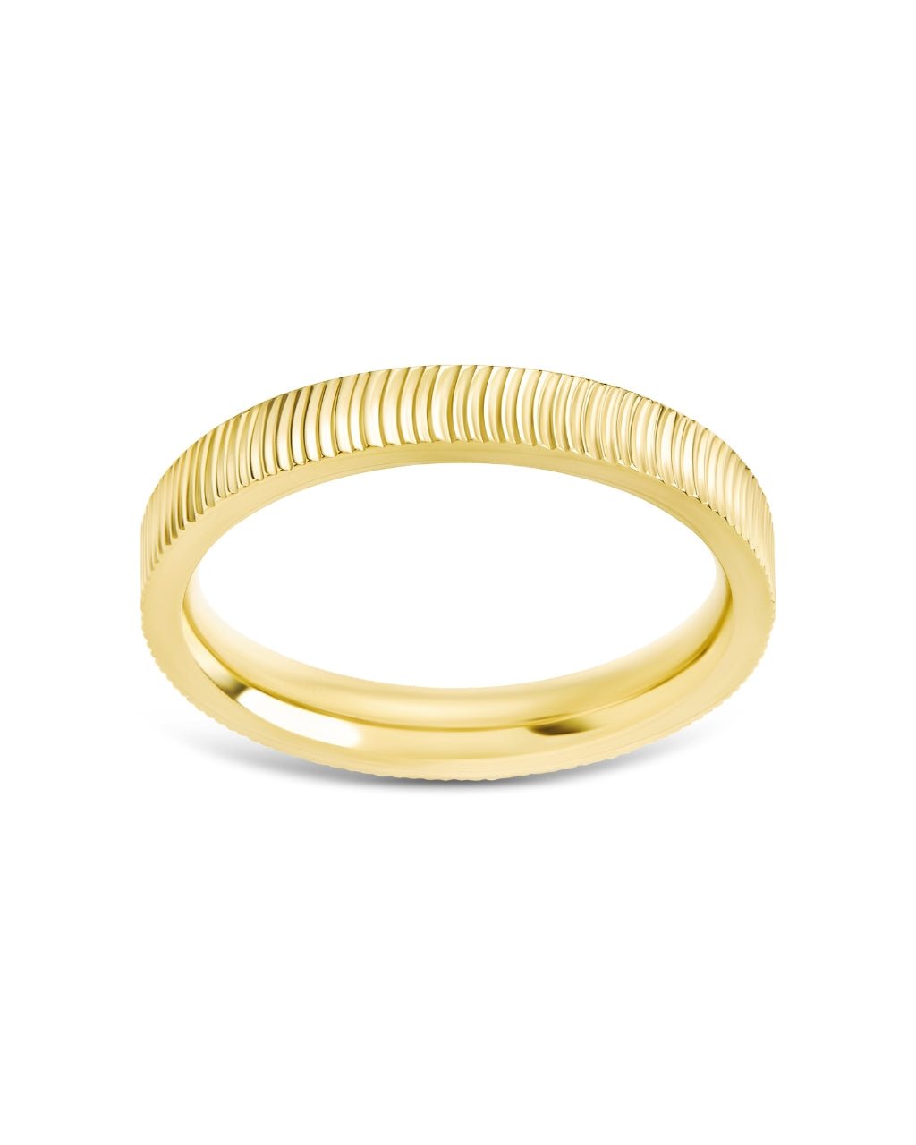 Herringbone Ribbed Ring - Sterling Forever