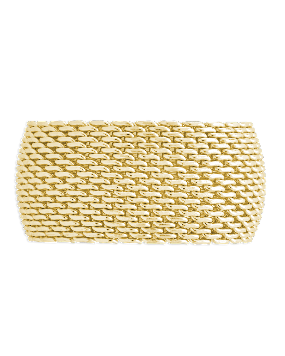 Sterling Silver Wide Mesh Ring