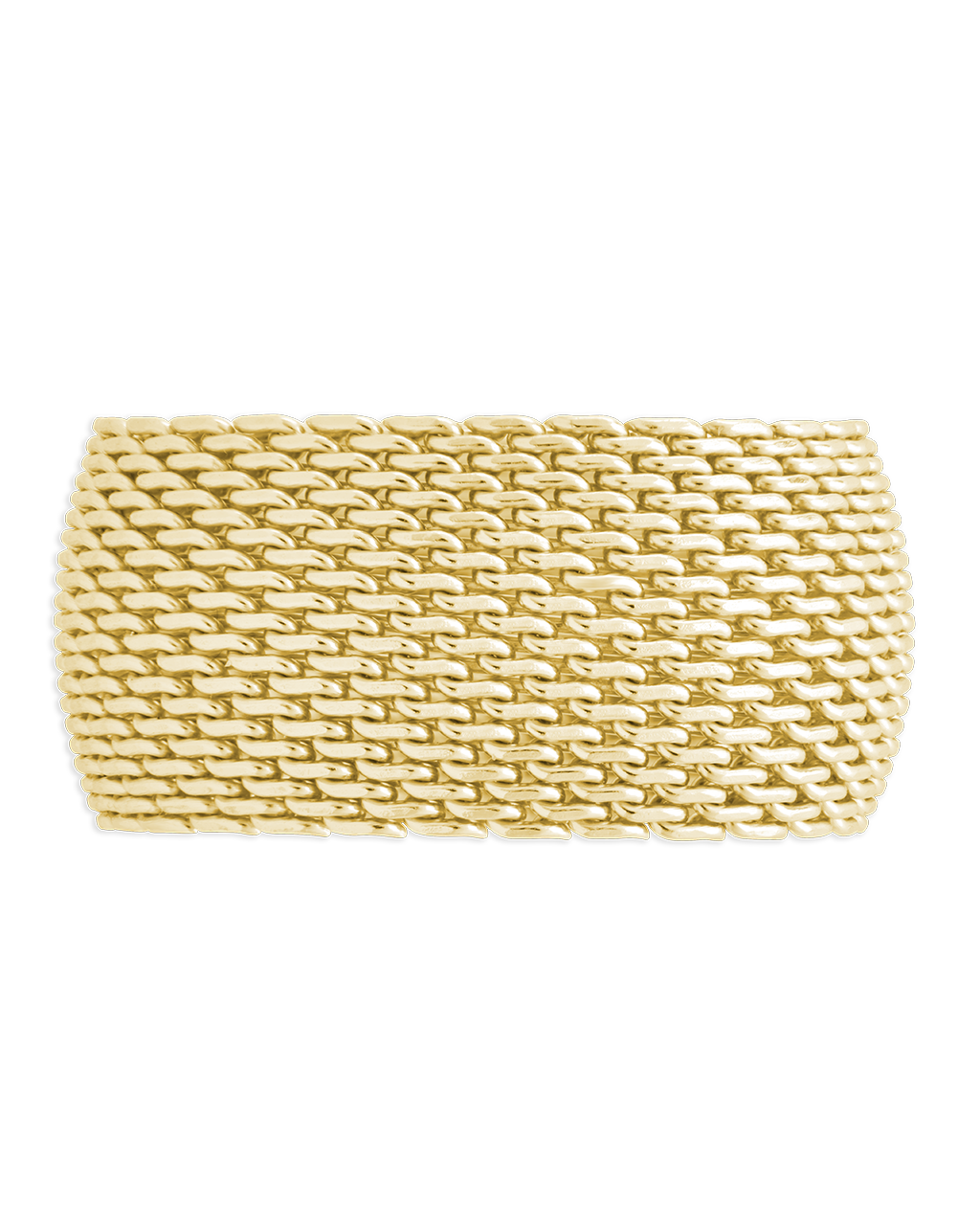 Sterling Silver Wide Mesh Ring