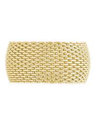 Sterling Silver Wide Mesh Ring