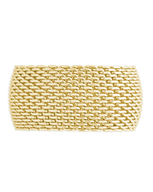 Sterling Silver Wide Mesh Ring