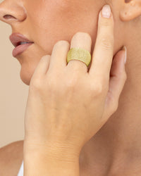 Sterling Silver Wide Mesh Ring