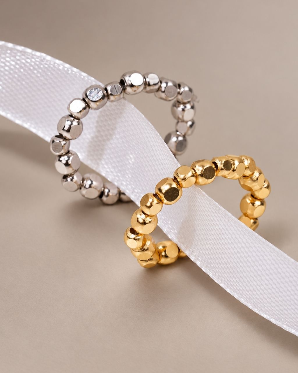 Sterling Silver Dez Beaded Ring