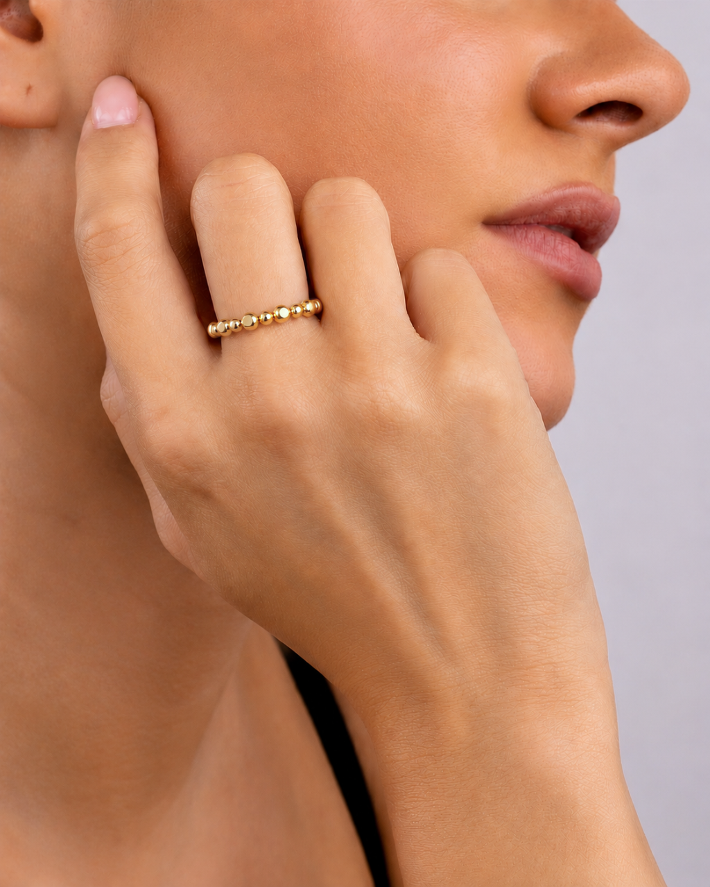 Sterling Siver Dez Beaded Ring