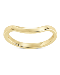 Sterling Silver Polished Crescent Stacking Ring