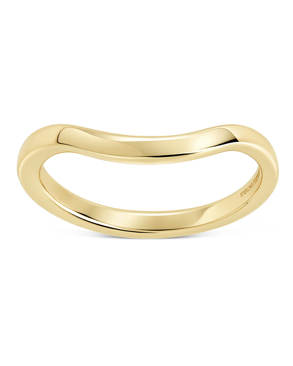 Sterling Silver Polished Crescent Stacking Ring