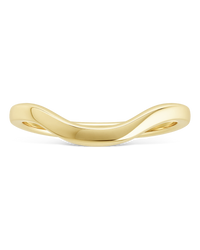 Sterling Silver Polished Crescent Stacking Ring
