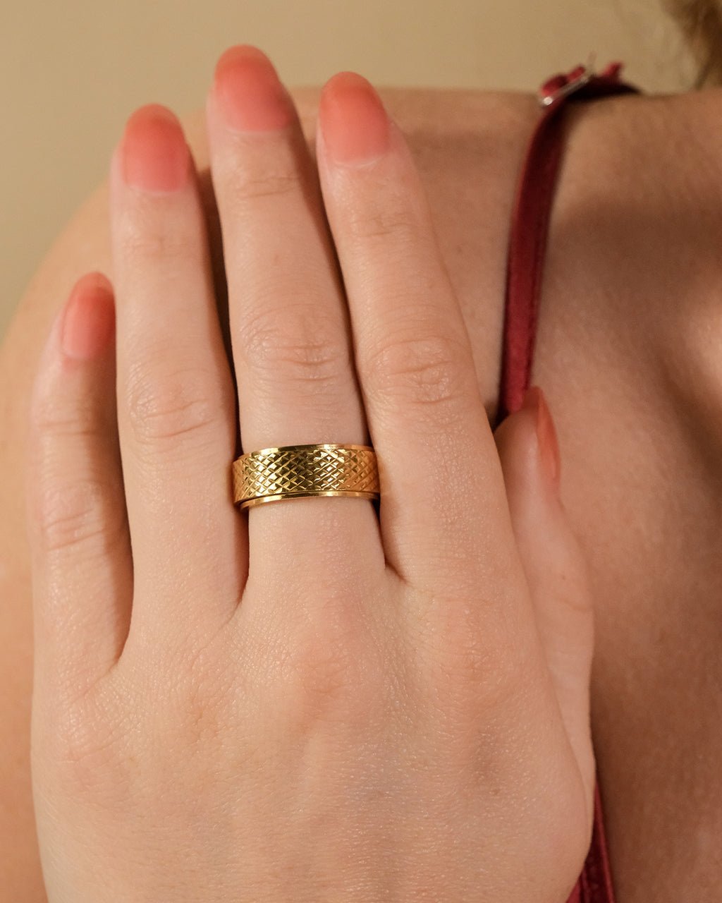 Textured Spinner Ring - Sterling Forever