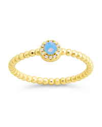 Sterling Silver Layla Opal Textured Ring