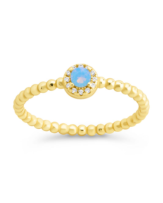 Sterling Silver Layla Opal Textured Ring