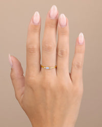 Sterling Silver Karina CZ Mother of Pearl Ring