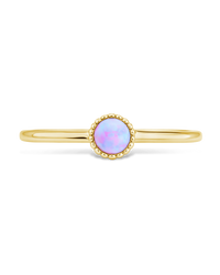 Sterling Silver Blue Opal Solitaire Ring
