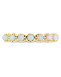 Sterling Silver White Opal Eternity Ring
