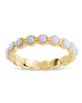 Sterling Silver White Opal Eternity Ring