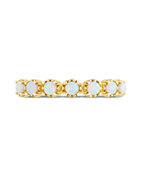 Sterling Silver White Opal Eternity Ring