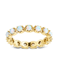Sterling Silver White Opal Eternity Ring