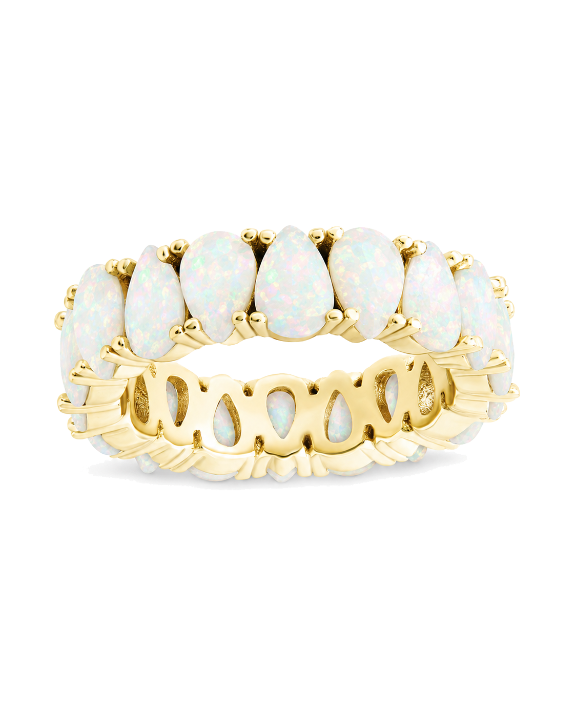 Sterling Silver Janis Opal Eternity Ring