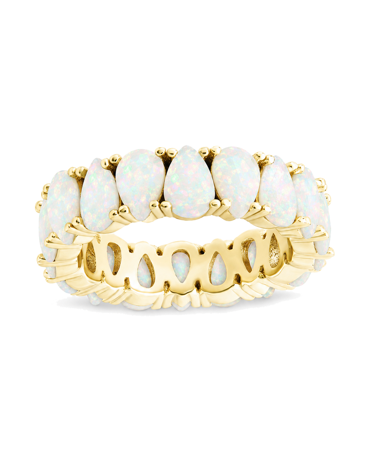 Sterling Silver Janis Opal Eternity Ring