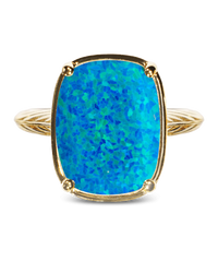 Caribbean Blue Opal ring – gold