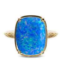 Cobalt Blue Opal ring – gold