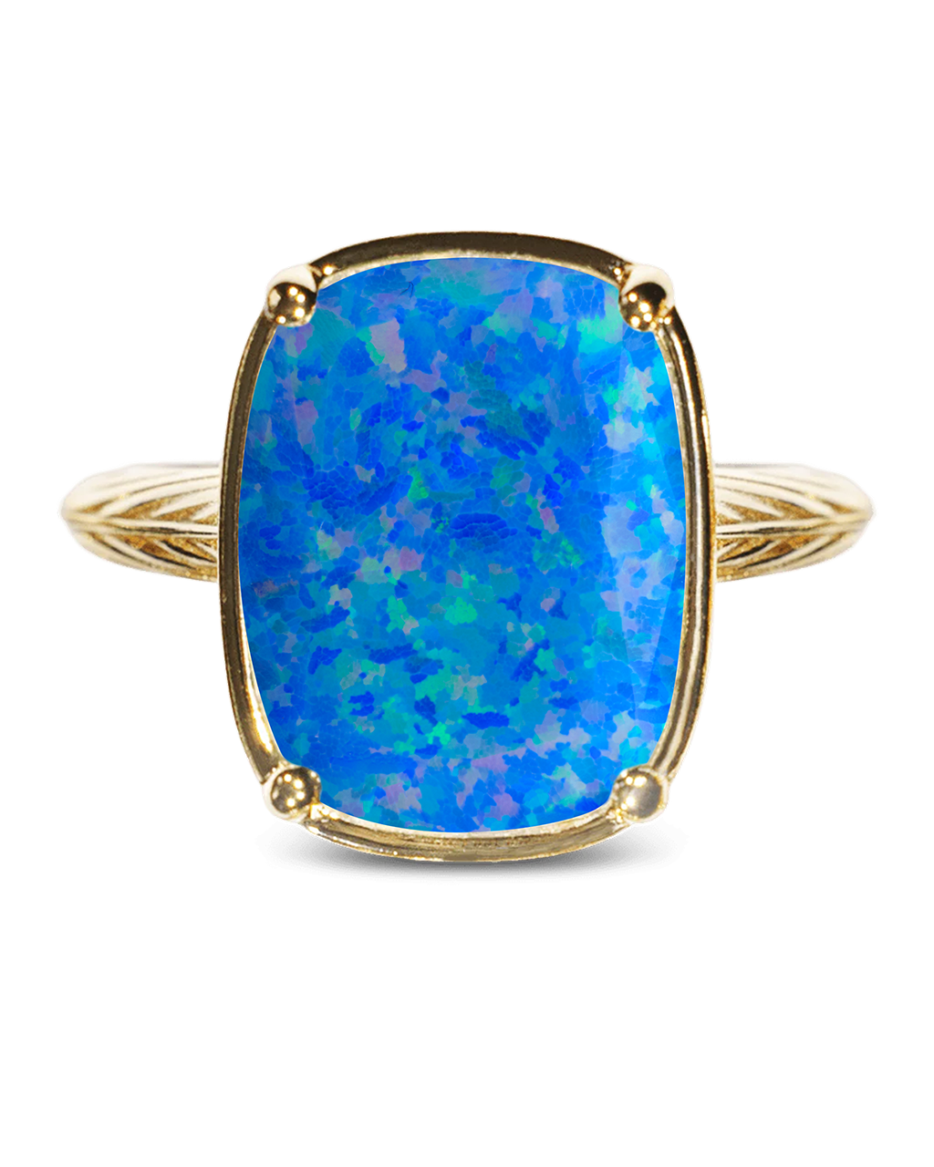 Cobalt Blue Opal ring – gold